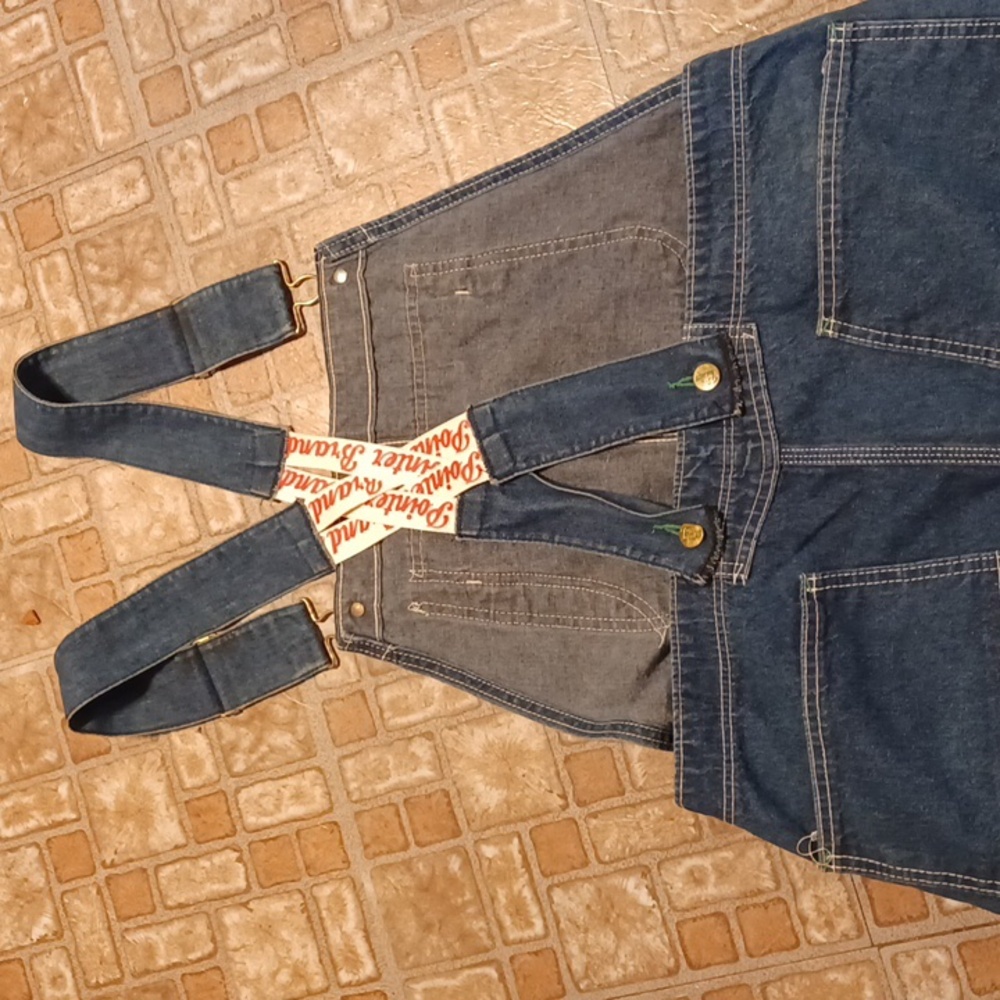 Vintage Bided Overalls Pointer Removeable Suspend… - image 2